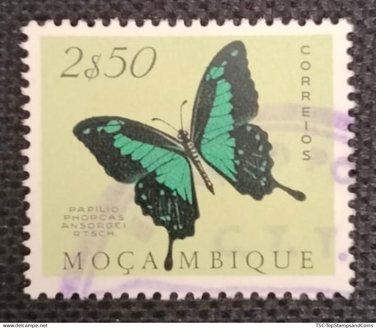 MOZPO0399U8 - Mozambique Butterflies  - 2$50 Used Stamp - Mozambique - 1953 - Mozambique