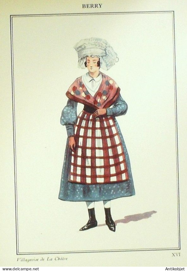 Costume Anjou La Châtre (36) Villageoise Signé Illustré Par P.A Leroux XXème - Berühmtheiten