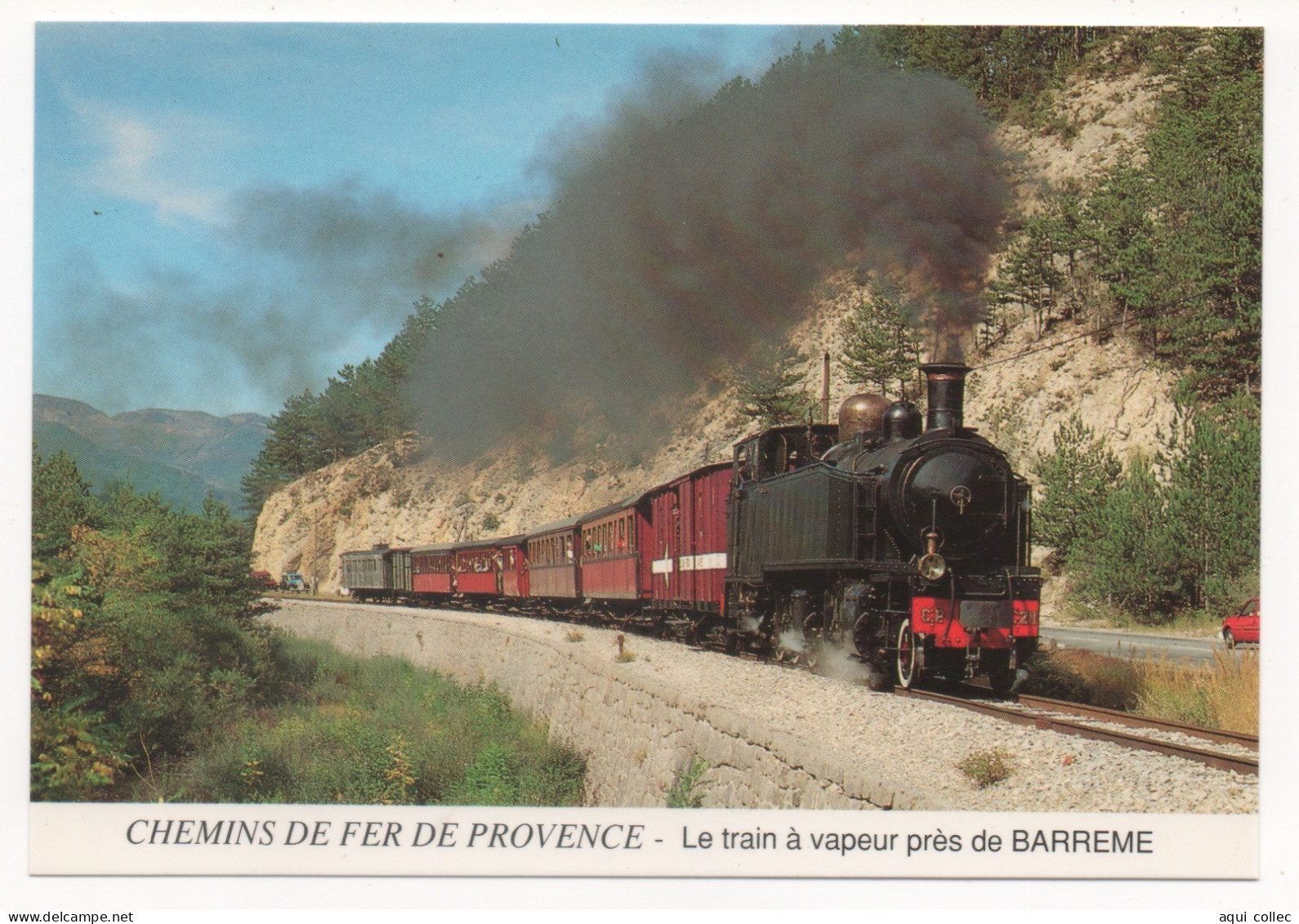 TRAIN À VAPEUR - GARE DE PUGET- THÉNIERS - LOCOMOTIVE HENSHEL TYPE 120+030 T DE 1923 - Trains