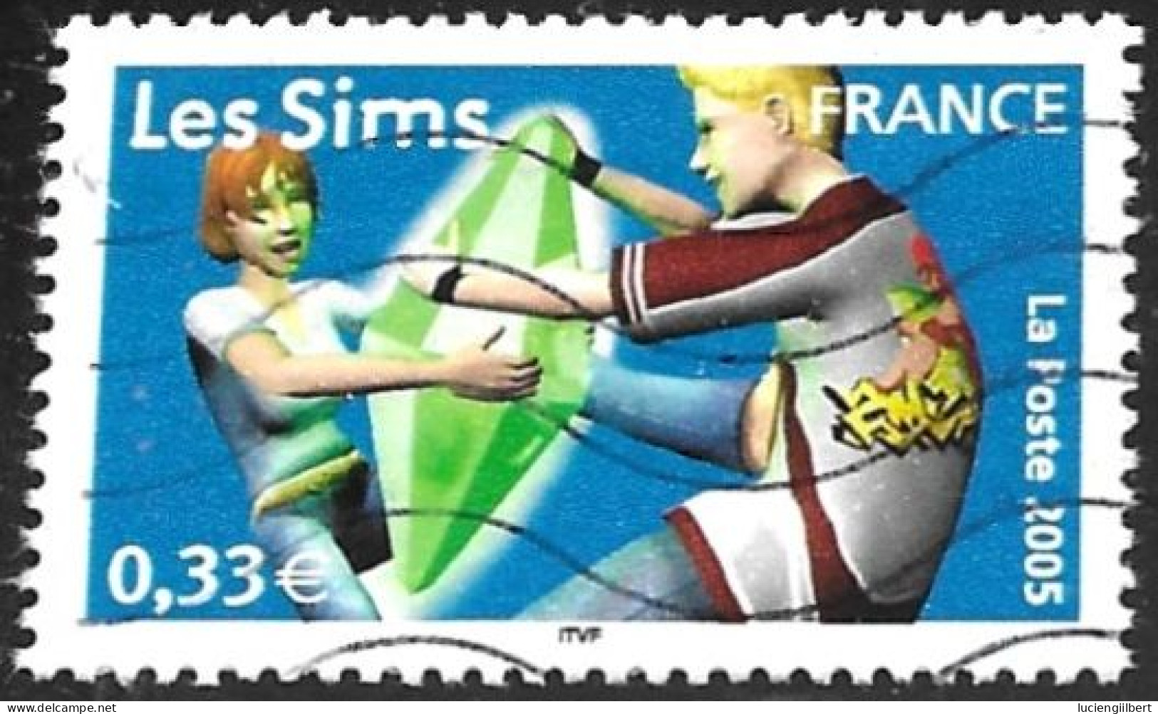 TIMBRE N° 3851   -   LES SIMS -  OBLITERE  -  2005 - Used Stamps