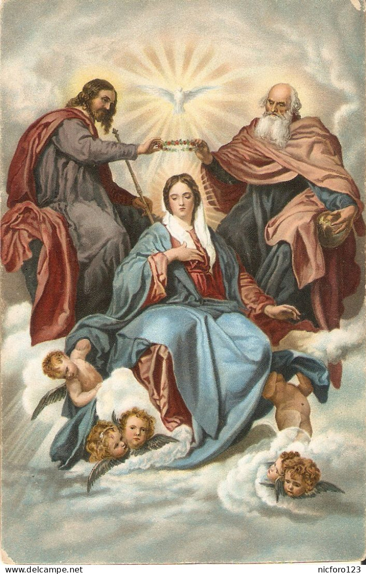 "Velazquez. Coronación De La Virgen". Fine Art, Painting, Stengel Postcard # 29027 - Pittura & Quadri