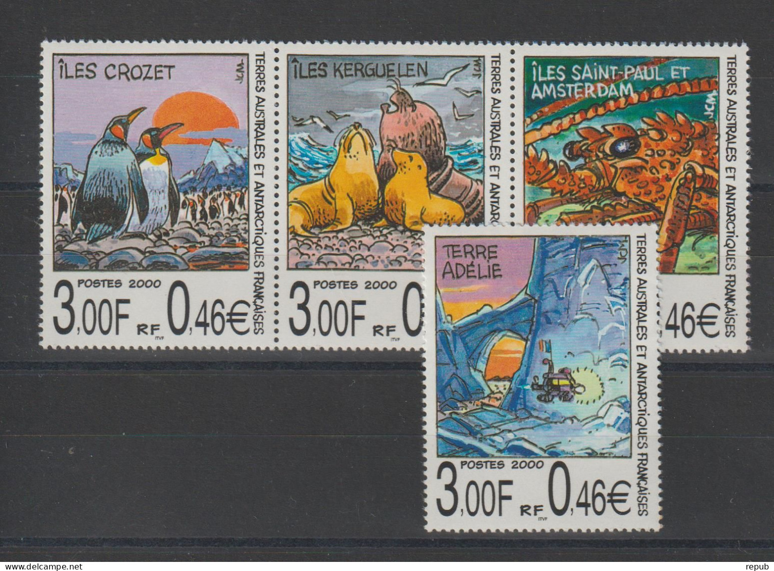TAAF 2000 Timbres Issus Du BF 4, 281-284, 4 Val ** MNH - Neufs