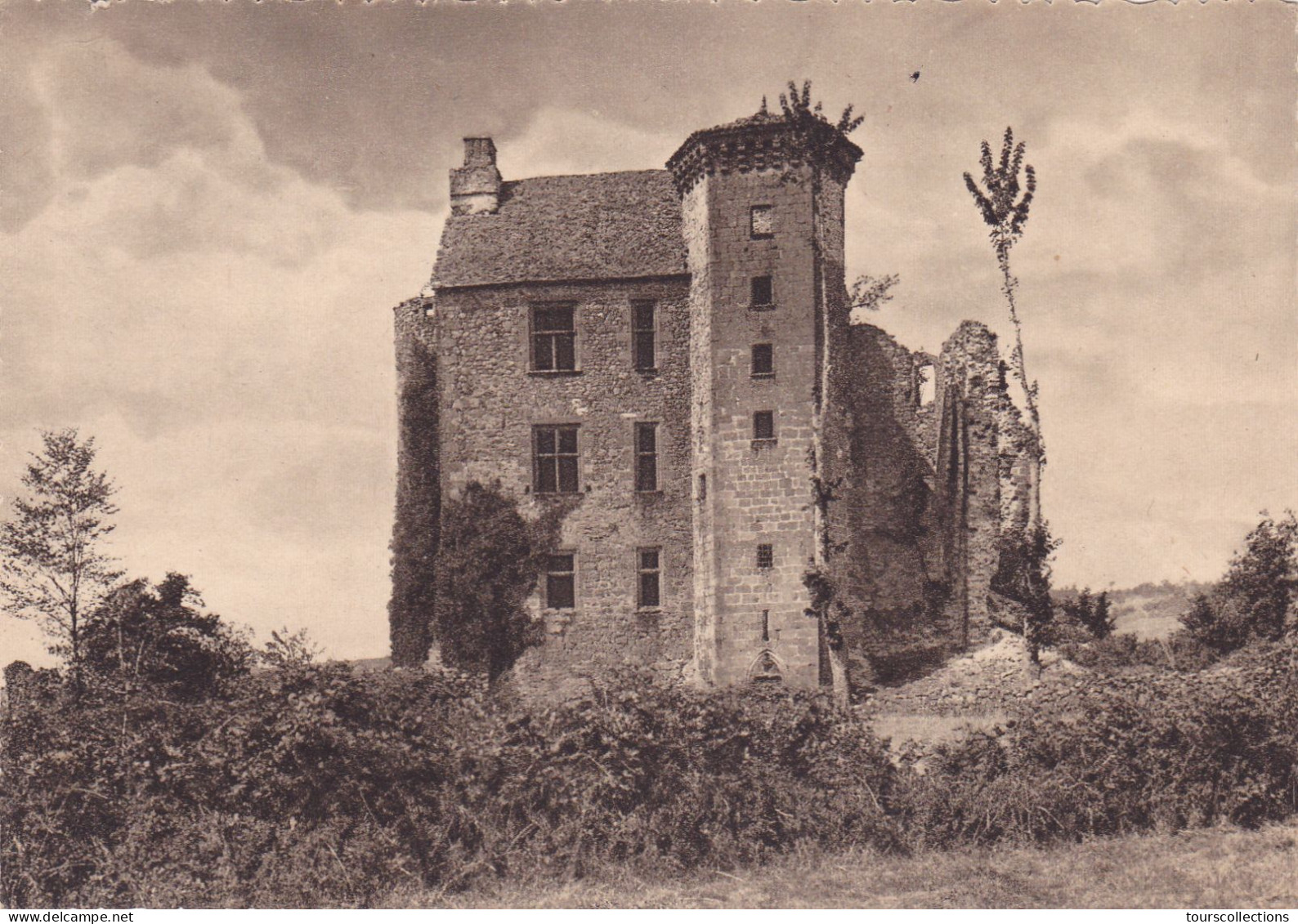 CPSM 15 @ Ruines Du Château De Branzac Du 15° S. Près LOUPIAC ( PLEAUX ) Aujourd'hui Le Toit Est Tombé - Autres & Non Classés