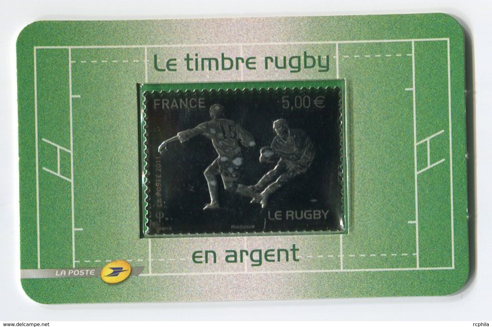 RC 27299 FRANCE N° 197 RUGBY 5€ ARGENT AUTOADHÉSIF NEUF ** - Neufs