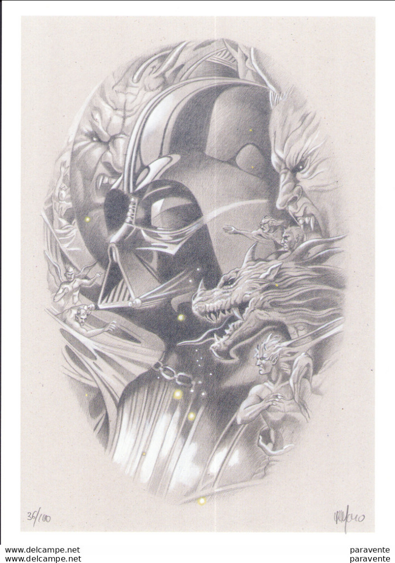 ALFARO REY : Exlibris Star Wars , DARK VADOR (ns) - Künstler A - C