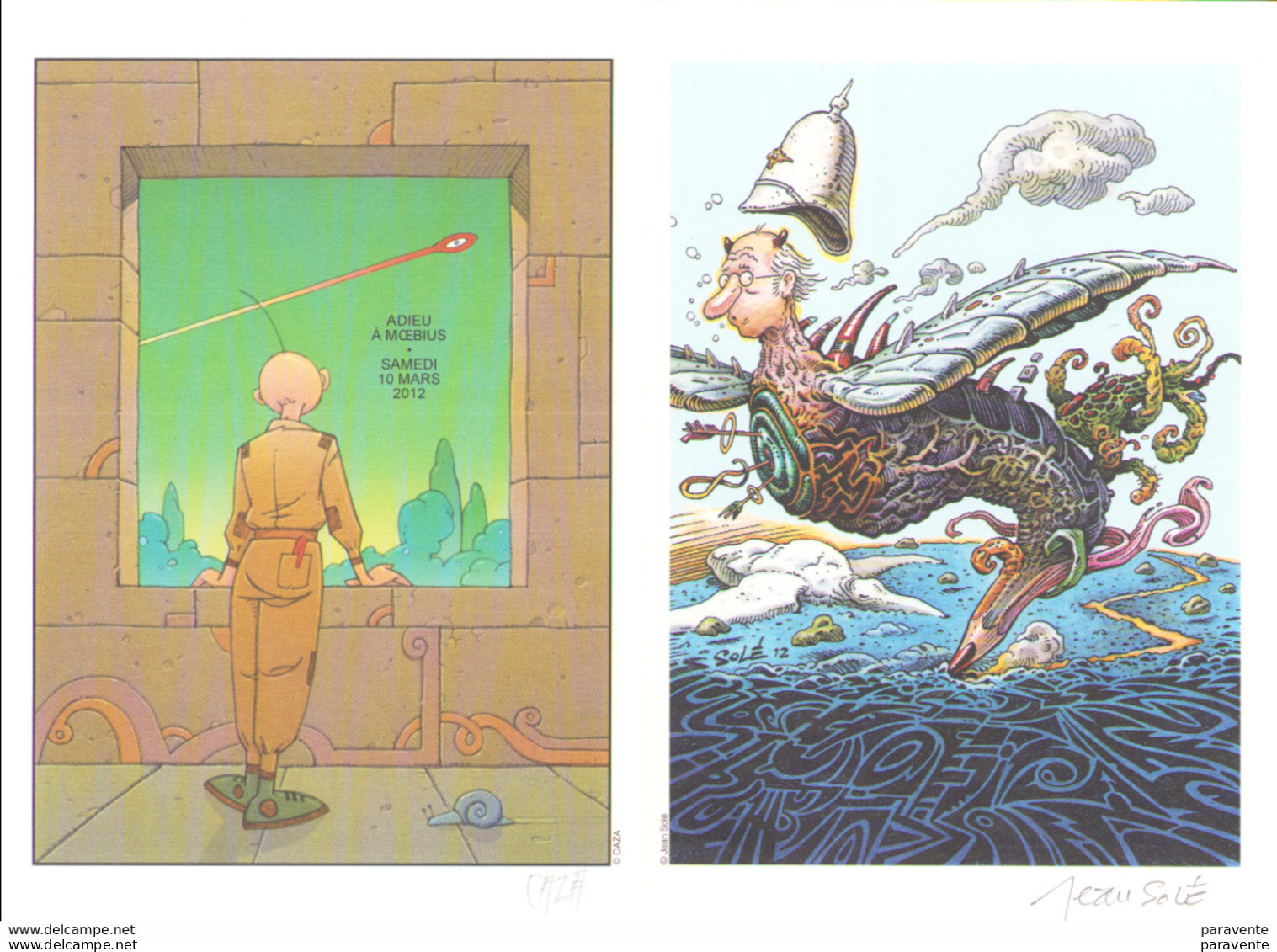 CAZA SOLE : Exlibris HOMMAGE à MOEBIUS - Illustrateurs A - C