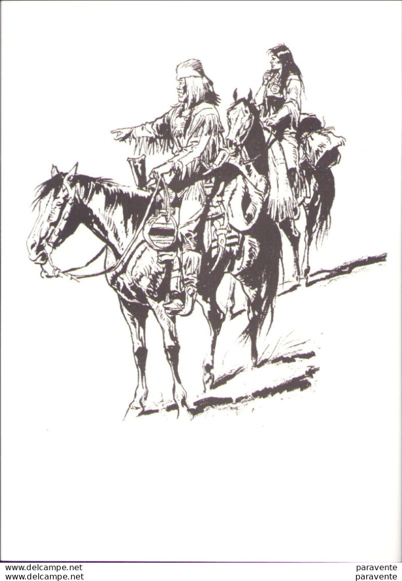 DERIB : Exlibris BUDDY LONGWAY Et INDIEN à Cheval - Illustrateurs D - F