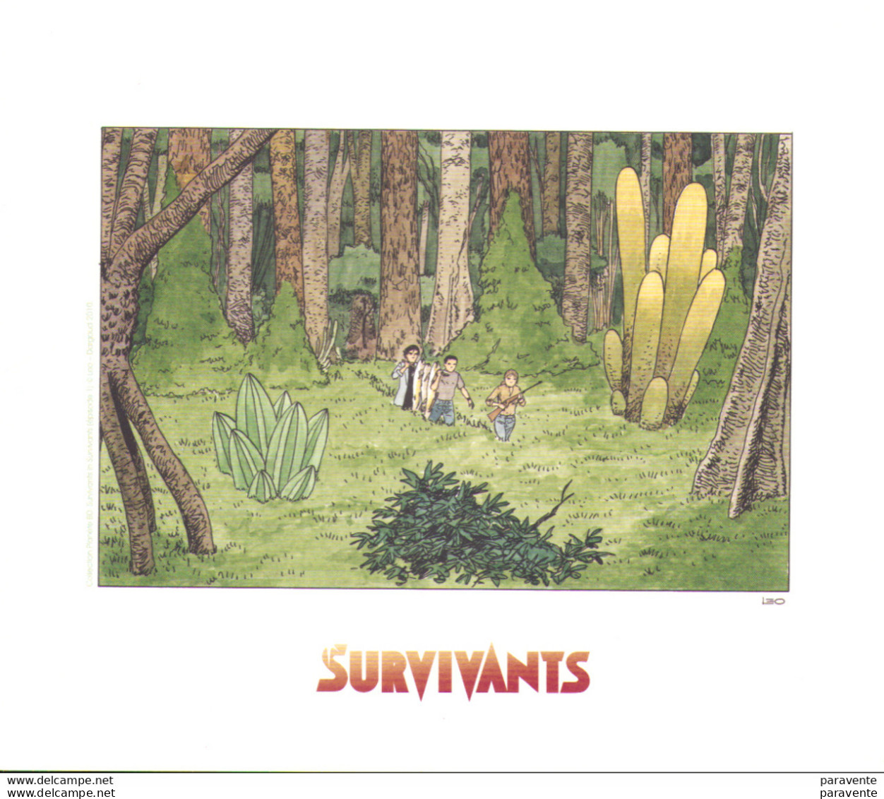 LEO : Exlibris PLANETE BD Pour SURVIVANTS - Künstler J - L