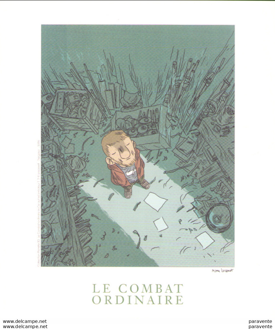 LARCENET : Exlibris PLANETE BD Pour COMBAT ORDINAIRE - Illustrators J - L