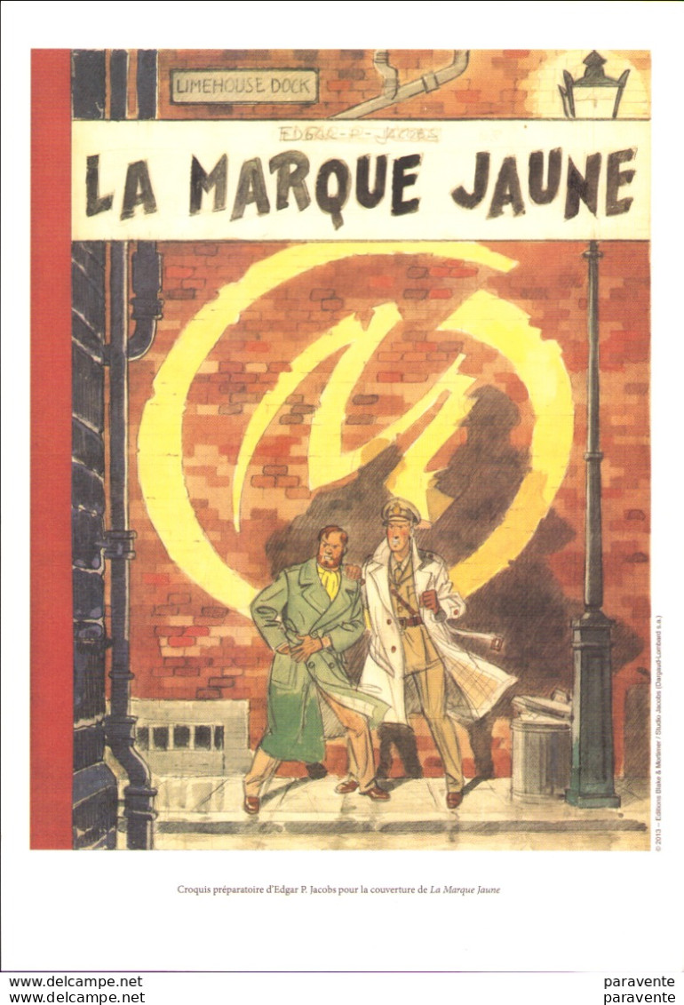 JACOBS : Exlibris BLAKE ET MORTIMER La Marque Jaune 2013 - Illustrateurs J - L
