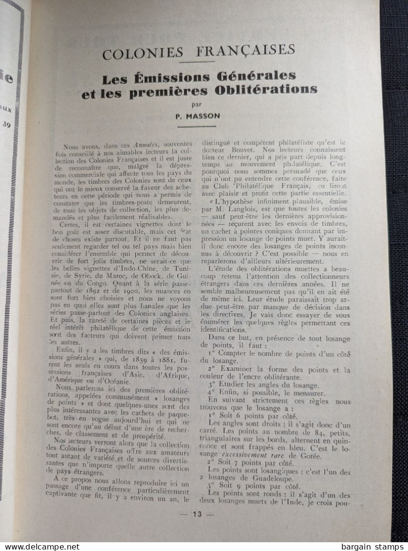 Annales Internationales De La Timbrologie - D. Darteyre - 1932 - Manuali