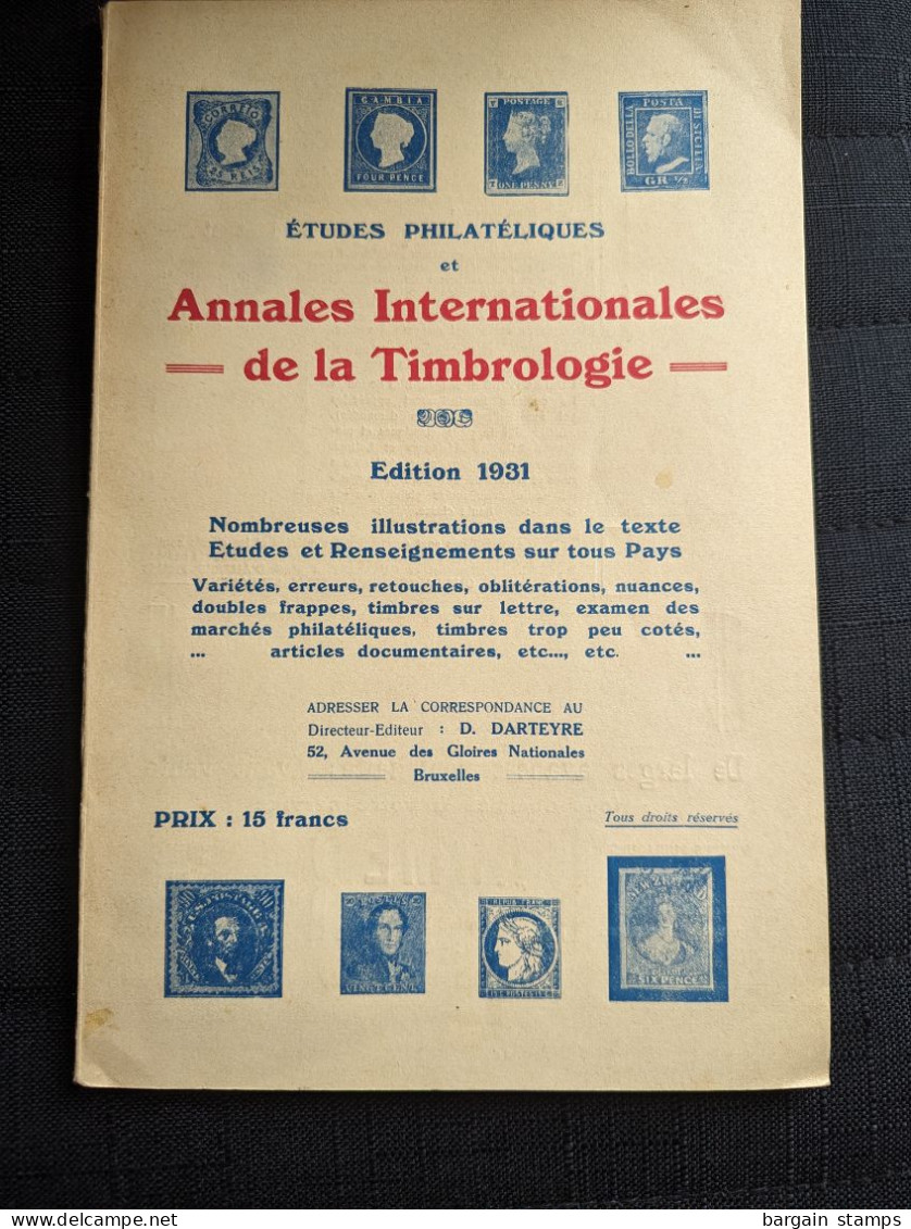 Annales Internationales De La Timbrologie - D. Darteyre - 1931 - Manuales