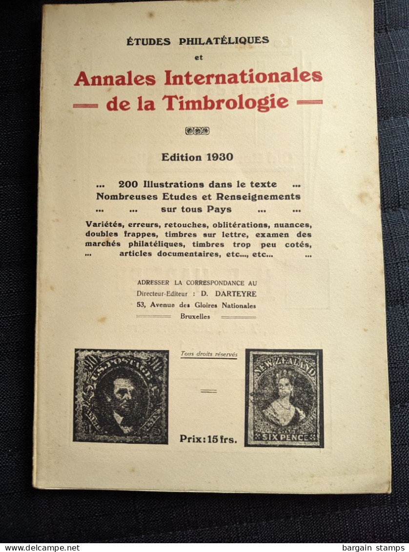 Annales Internationales De La Timbrologie - D. Darteyre - 1930 - Handbücher