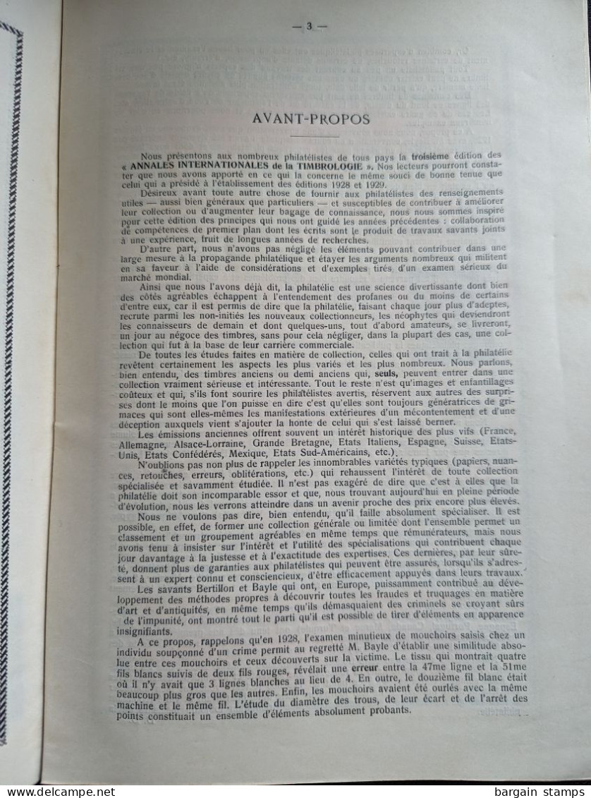 Annales Internationales De La Timbrologie - D. Darteyre - 1930 - Manuales