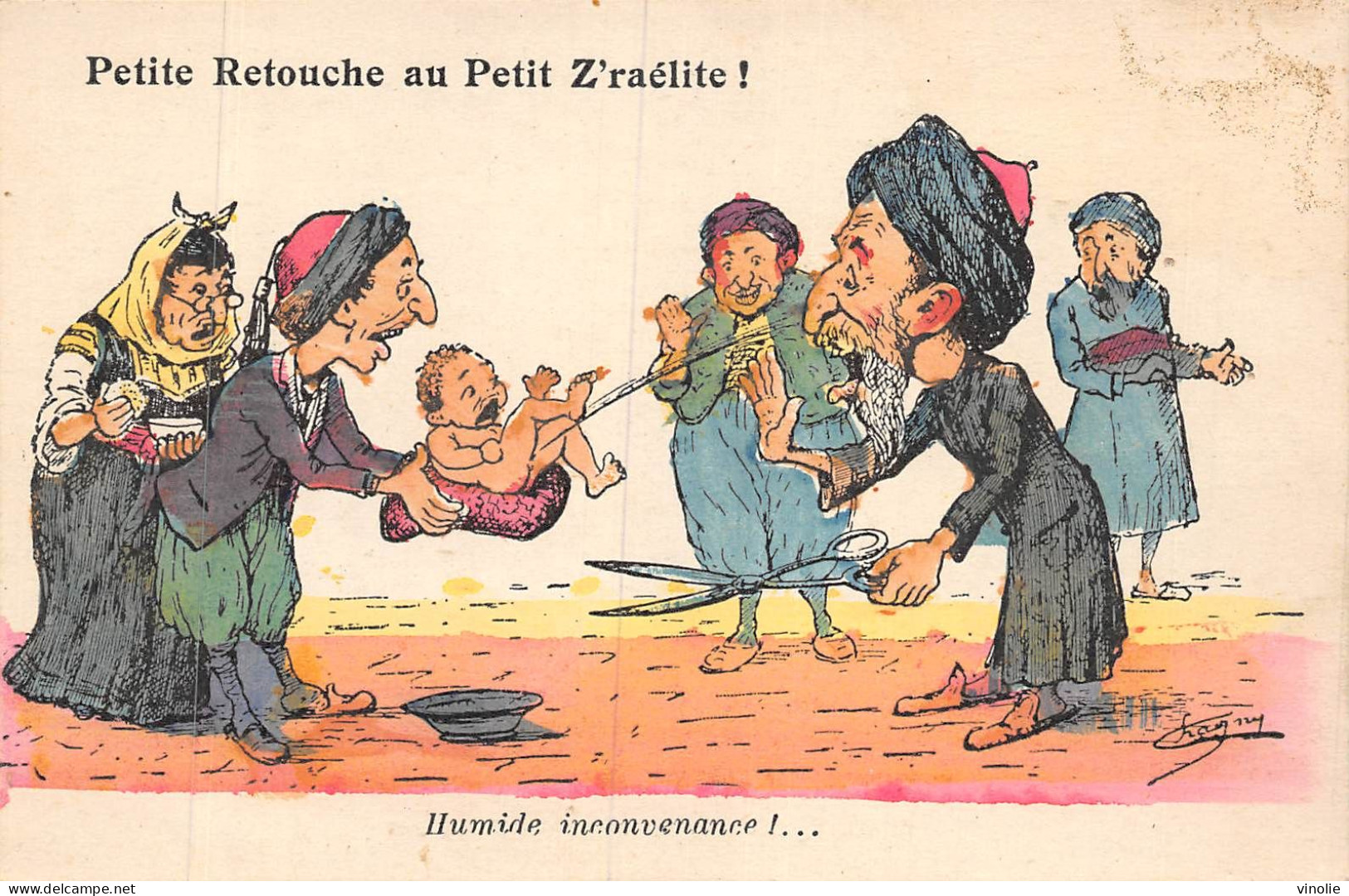 24-4081 : PETITE RETOUCHE AU PETIT Z'RAELITE. CIRCONCISION - Judaísmo