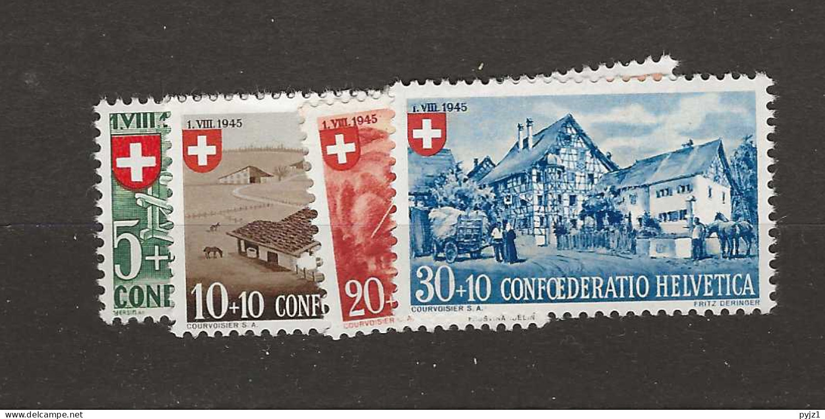 1945 MNH Switzerland Mi 460-63 Postfris** - Nuovi