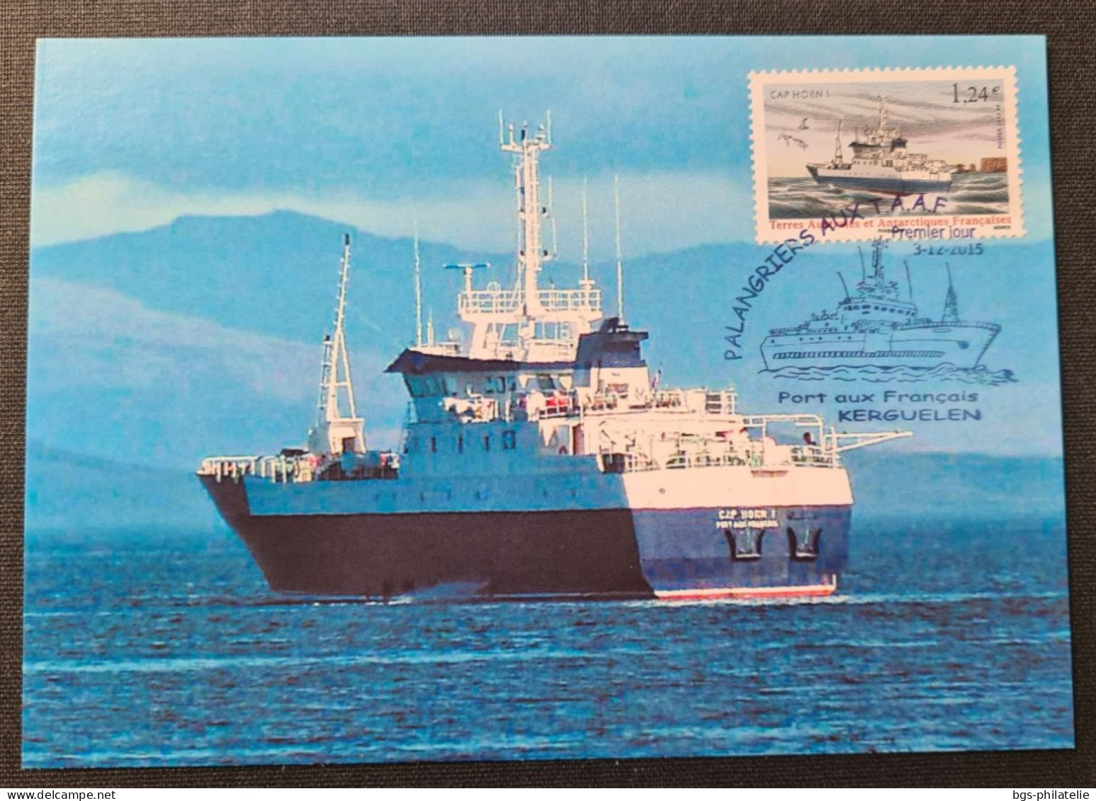 TAAF, T Numéro 759 Oblitéré De Kerguelen Le 3/12/2015 Sur Carte. - Covers & Documents