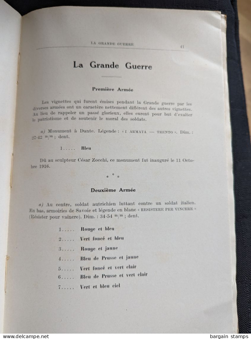 Mémorial Philatélique V Italie Vignettes Militaires - Gustave Bertrand - Yvert Et Tellier - 1936 - Handboeken