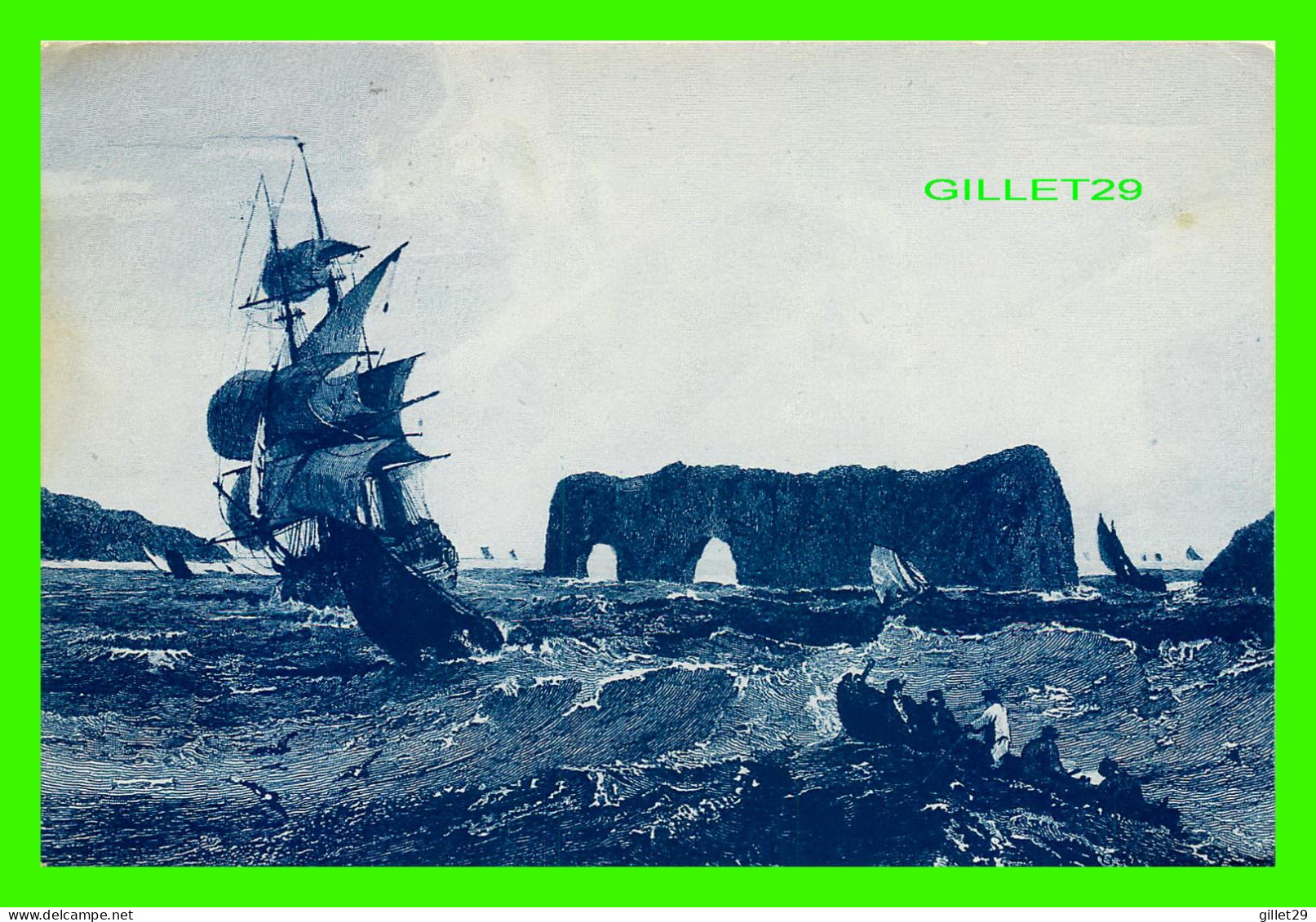 PERCÉ, QUÉBEC - PERCÉ EN 1812 - GRAVURE DE GEORGES COOKE - CIRCULÉE EN 1986 - MUSÉE DE LA GASPÉSIE - - Percé