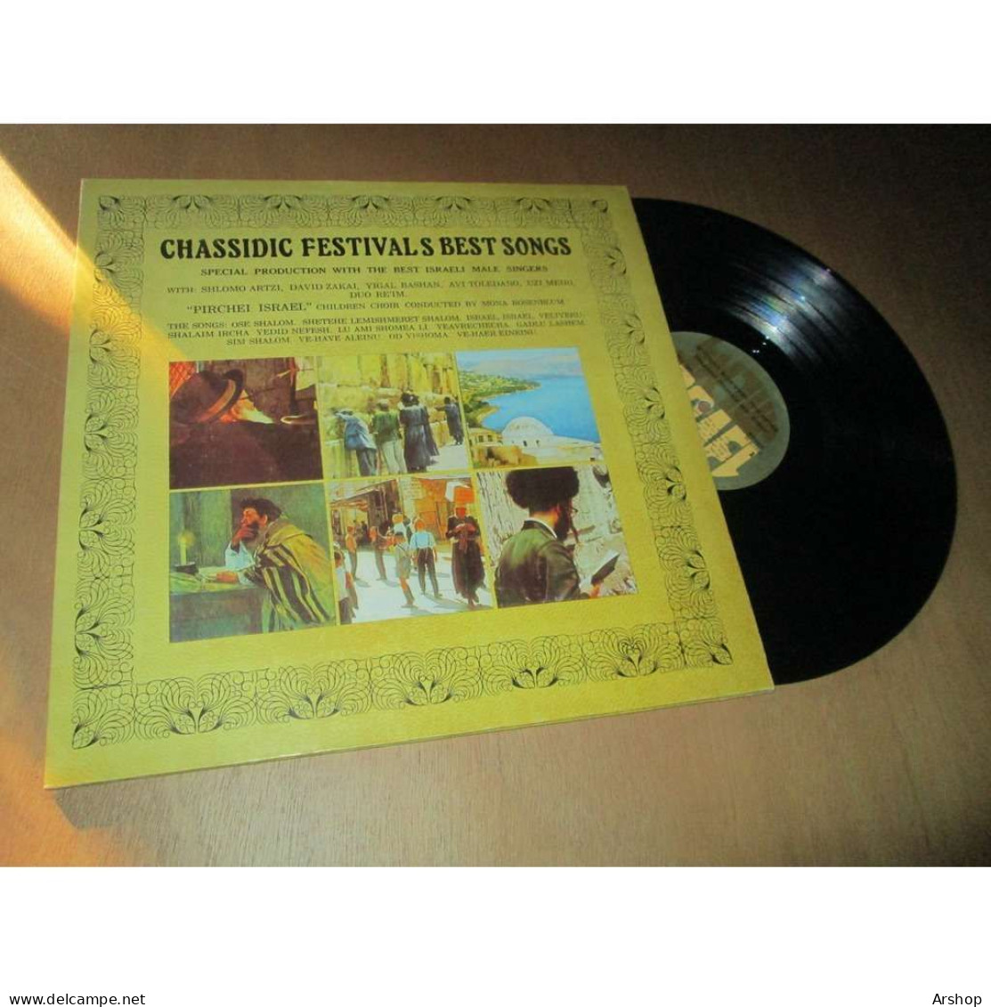 YGAL BASHAN / AVI TOLEDANO / SHLOMO ARTZI Chassidic Festivals Best Songs ISRADISC Lp ISRAEL FOLK 1970's - Wereldmuziek