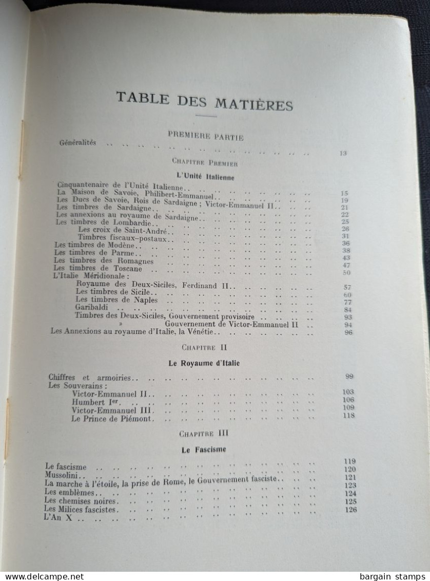 Mémorial Philatélique Tome IV Italie - Gustave Bertrand - Yvert - 1934 - Handboeken