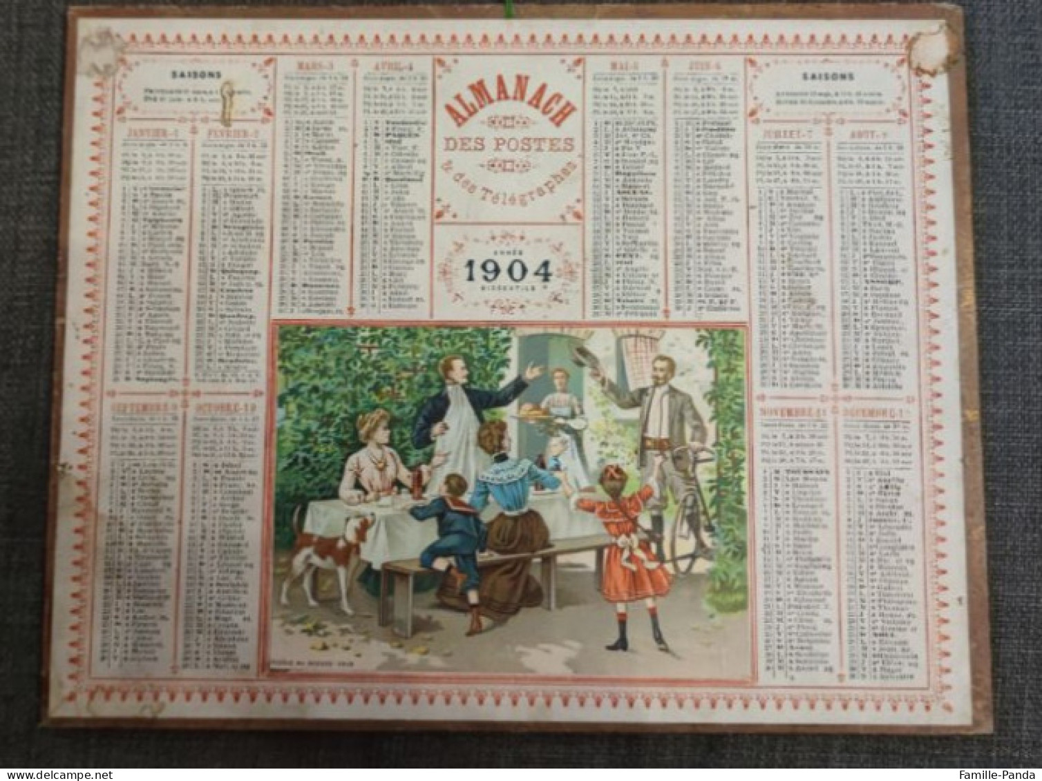 Calendrier PTT ALMANACH 1904 Des Postes Et Télégraphes 45 Loiret - Fidèle Au Rendez-vous - Oberthur - Big : 1901-20