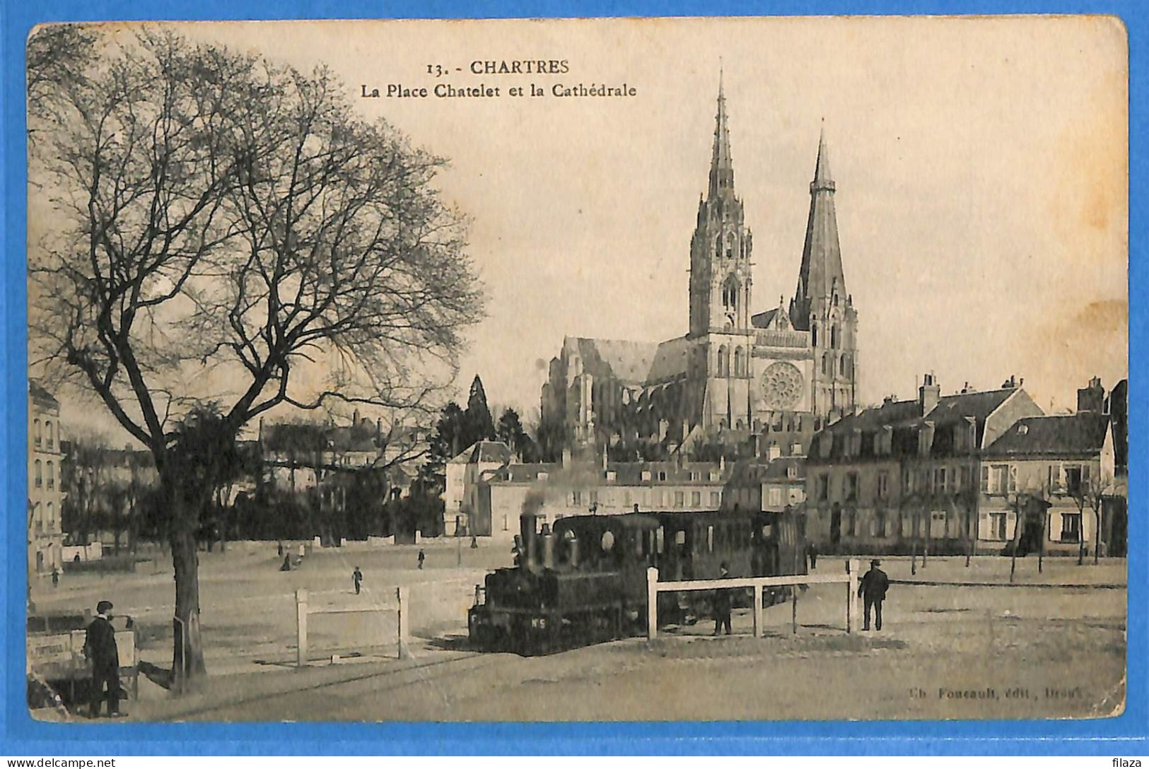 28 - Eure Et Loir - Chartres - La Place Chatelet Et La Cathedrale (N15323) - Chartres