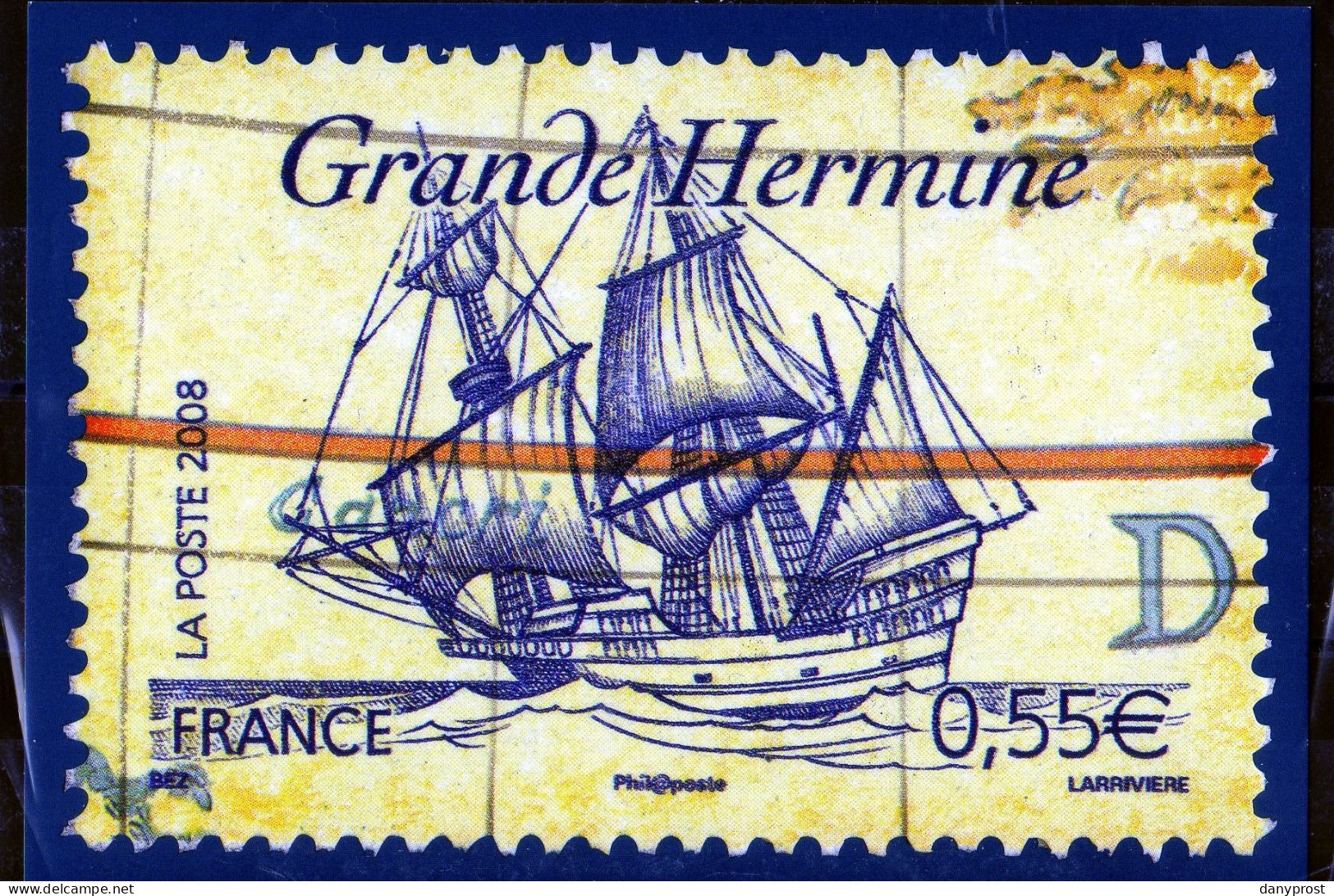 2008-PAP AU VISUEL Montimbramoi INTERNATIONAL 20g "OEUVRES DE LA MARINE" Illustré " GRANDE HERMIONE " Au Verso - Prêts-à-poster:  Autres (1995-...)