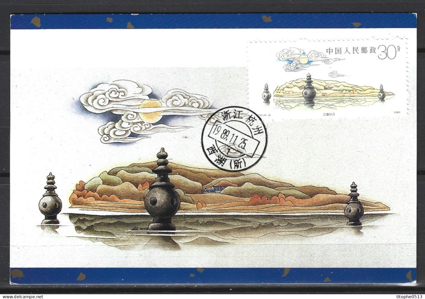 CHINE. N°2978 De 1989 Sur Carte Maximum. Fontaine. - Other & Unclassified