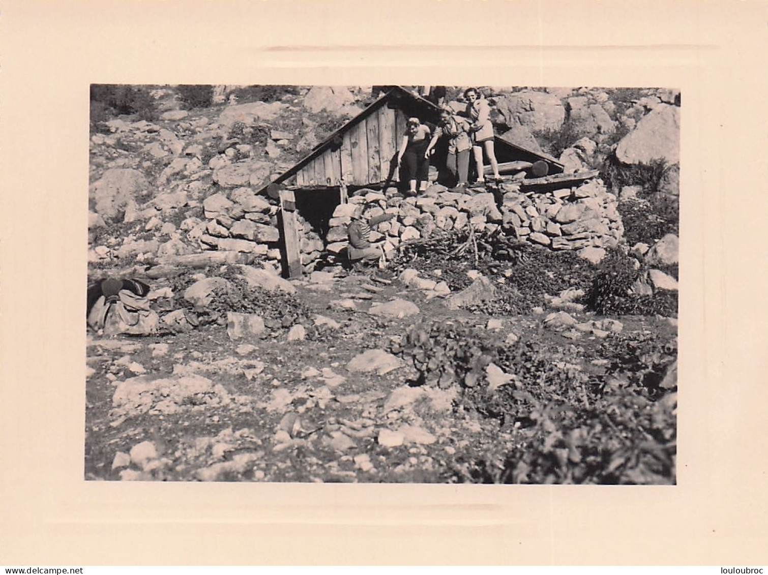 ALPES VACHERIE DE PIERRE STRECHE 1954  ALPINISME  PHOTO ORIGINALE  11 X 8 CM - Orte
