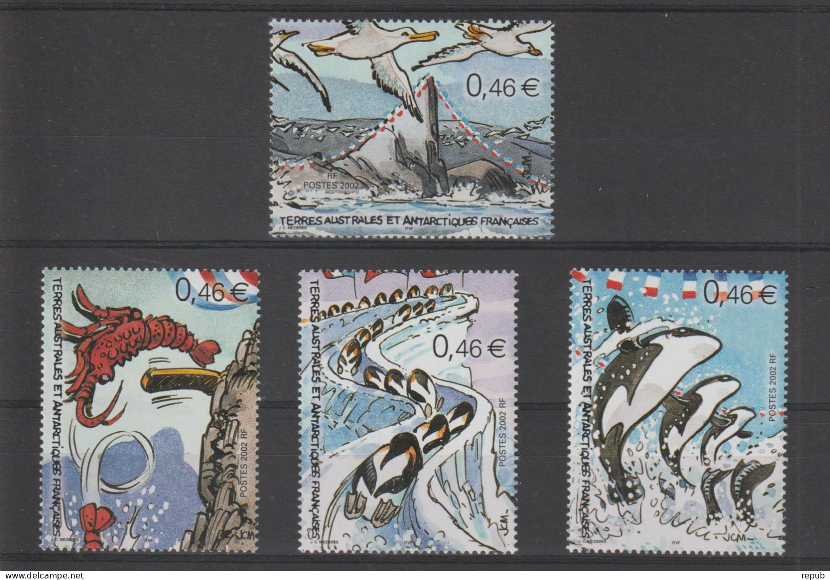 TAAF 2002 Timbres Issus Du BF 7, 340-343, 4 Val ** MNH - Nuovi