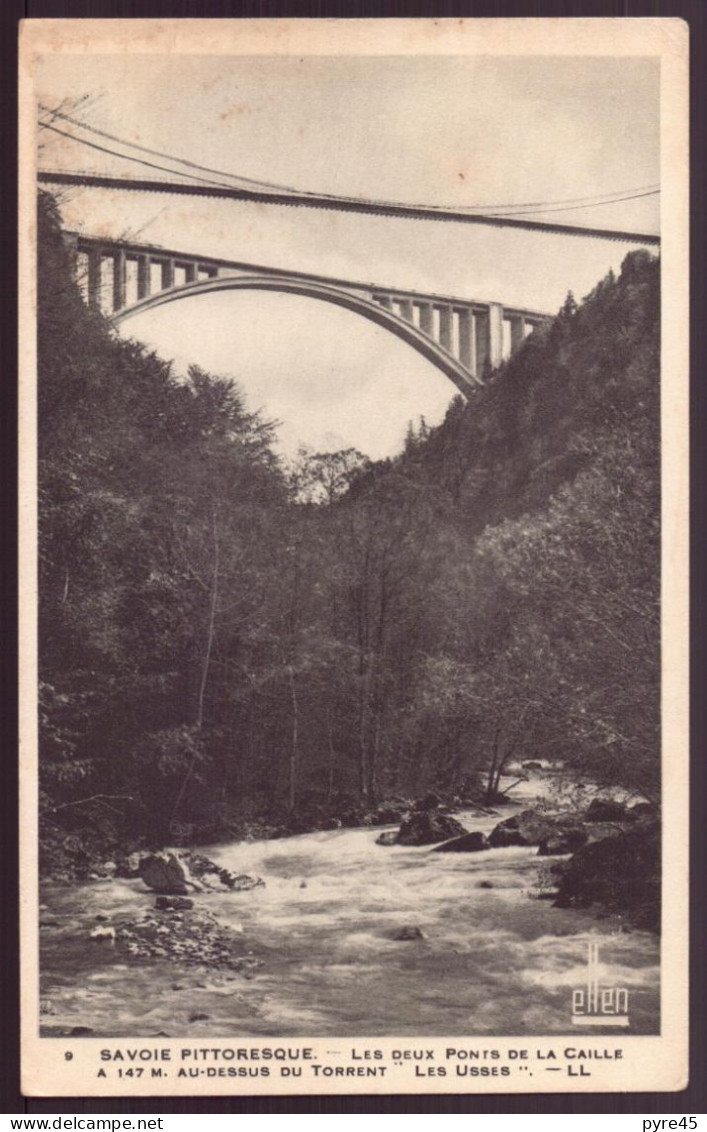 LES DEUX PONT DE LA CAILLE AU DESSUS DU TORRENT LES USSES 74 - Sonstige & Ohne Zuordnung