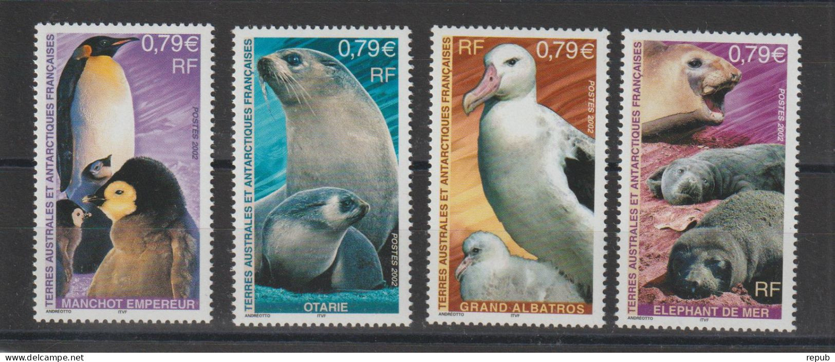 TAAF 2002 Timbres Issus Du BF 8, 344-347, 4 Val ** MNH - Neufs