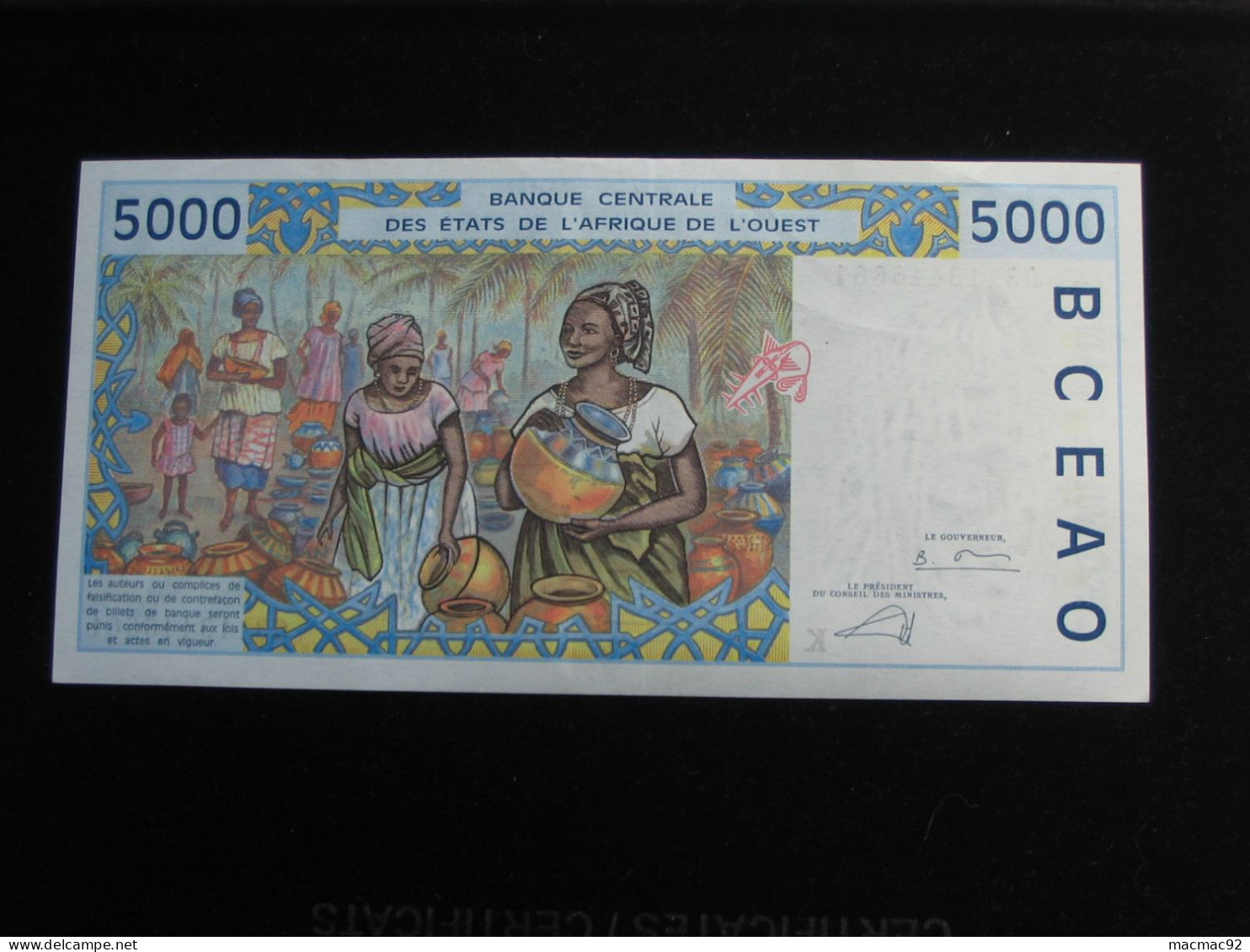 5000 Cinq Mille Francs 2002  - SENEGAL - Banque Centrale Des états De L'Afrique De L'ouest  **** EN ACHAT IMMEDIAT **** - Senegal