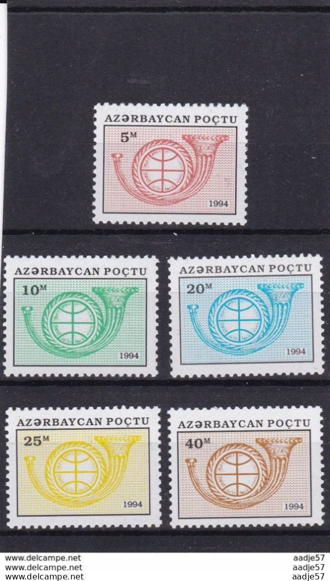 Azerbajan (Azerbaijan Azerbaïdjan) 1994. Definitive Issue.Posthorn. Mi# 148-152. MNH** - Azerbaïdjan