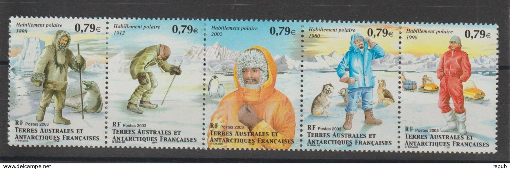 TAAF 2003 Timbres Issus Du Carnet, 352-356, 5 Val ** MNH - Ungebraucht