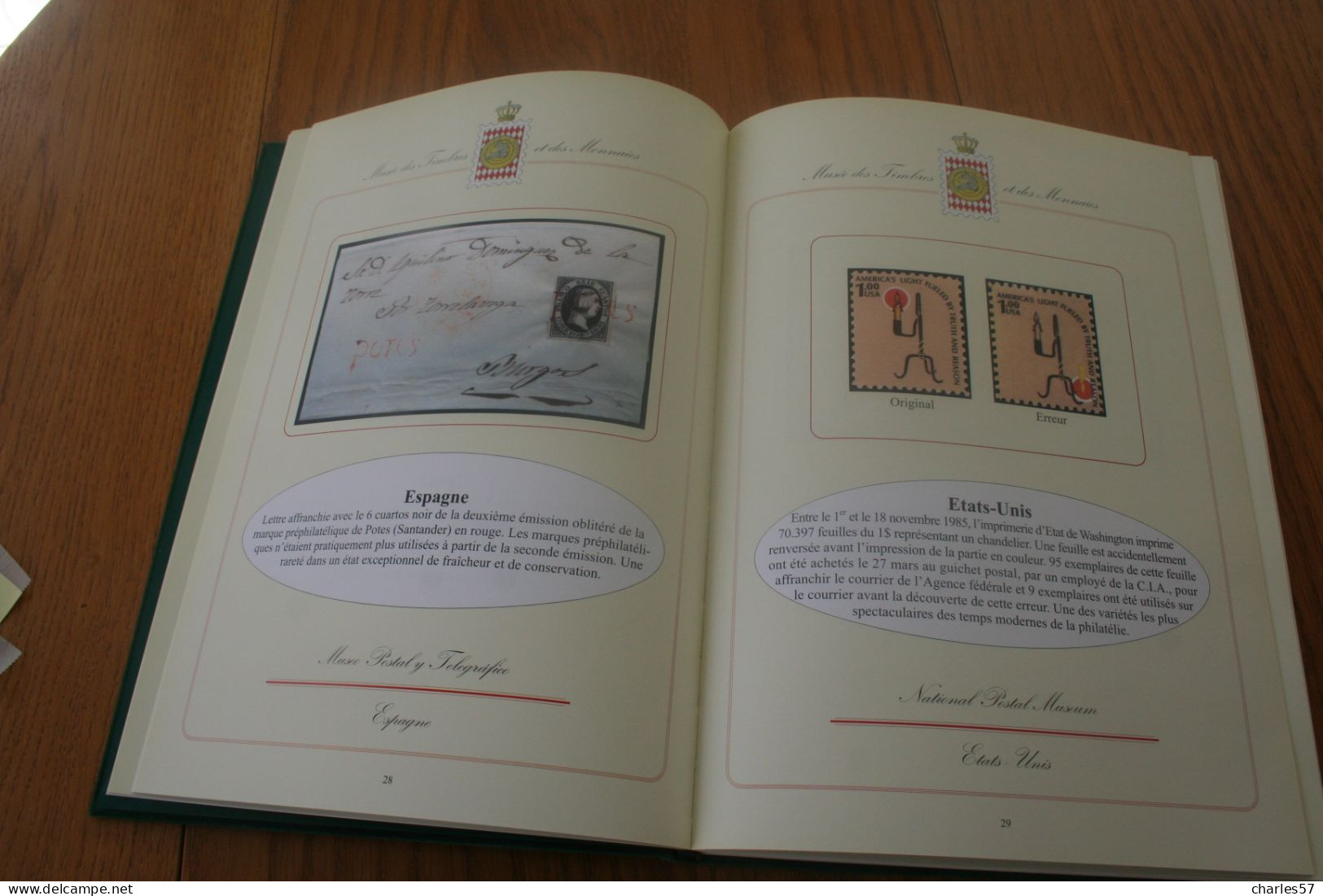 Catalogue :de l'exposition des 100 timbres et documents philatéliques parmi les plus rares du monde, 160 pages
