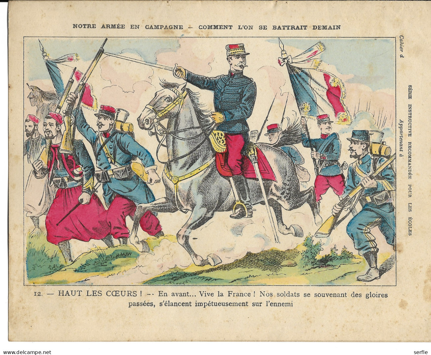Vieux Papiers - Couverture Protège-Cahier - "Notre Armée En Campagne" - "Haut Les Coeurs" - Omslagen Van Boeken