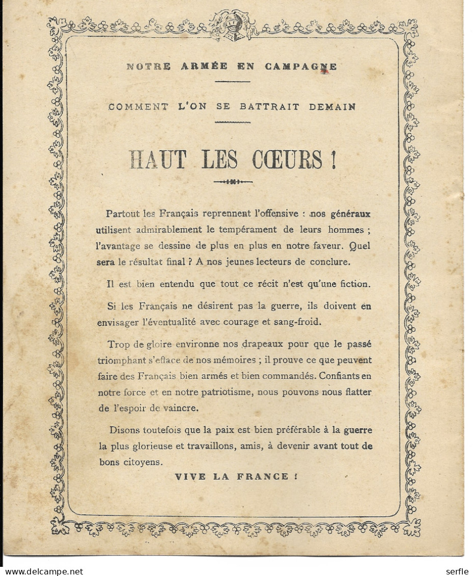 Vieux Papiers - Couverture Protège-Cahier - "Notre Armée En Campagne" - "Haut Les Coeurs" - Protège-cahiers