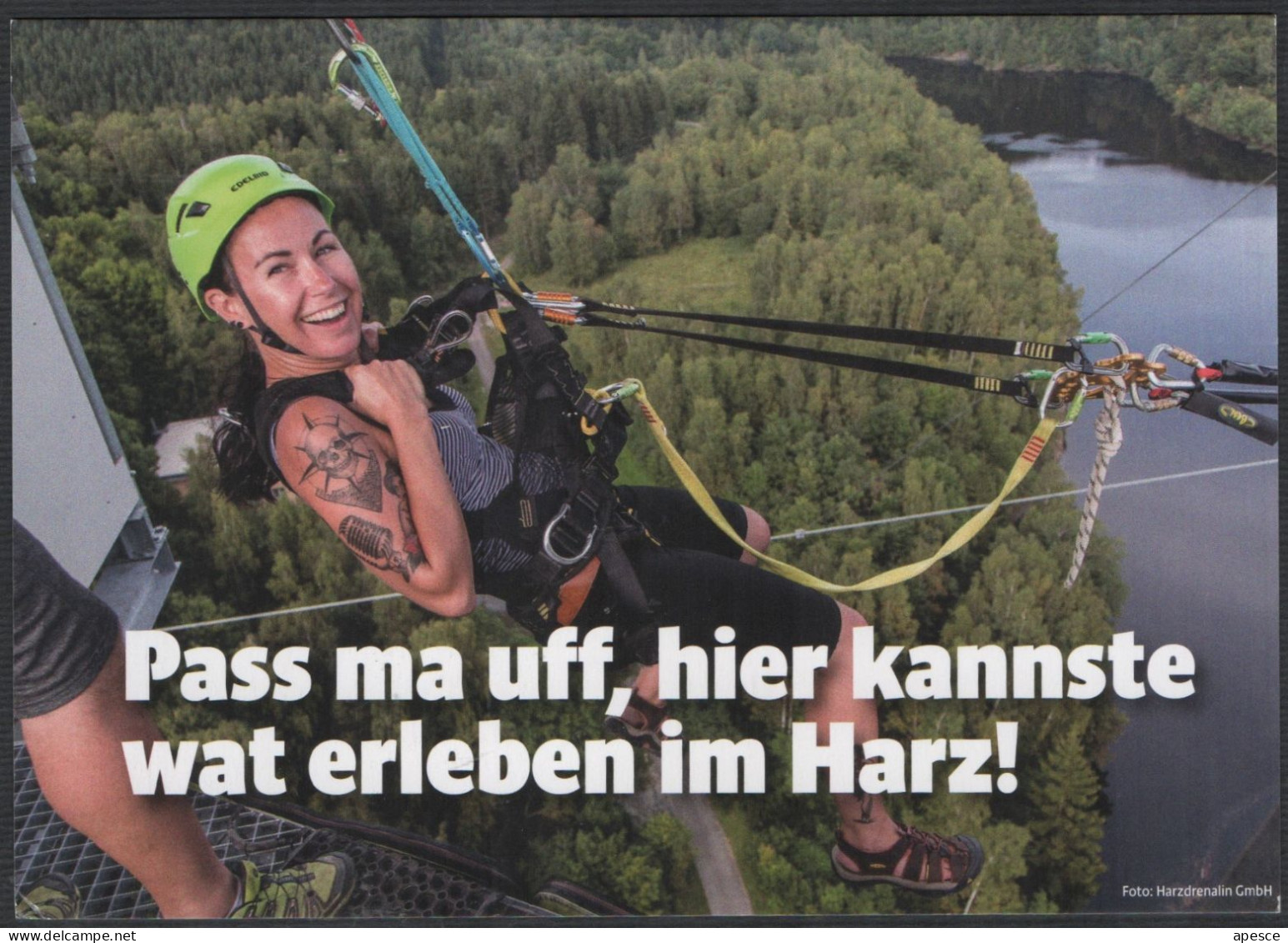 MOUNTAIN / PARAGLIDING - GERMANY - PASS MA UFF, HIER KANNSTE WAS ERLEBEN IM HARZ! - PROMOCARD - I - Reclame