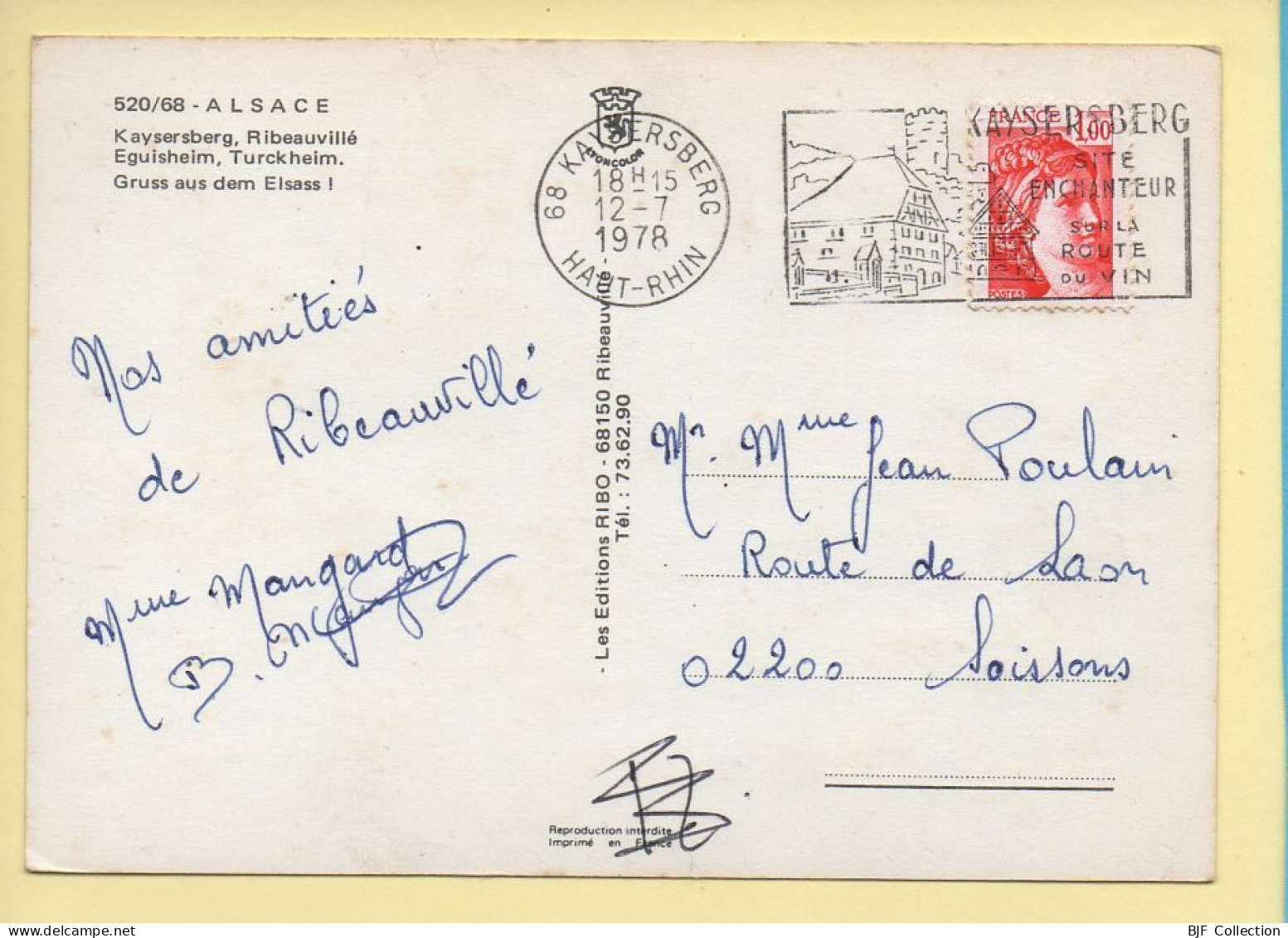 Région Alsace : Alsace / 4 Vues / Blason (voir Scan Recto/verso) - Alsace