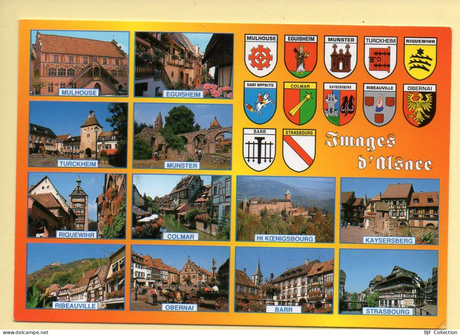 Région Alsace : Images D'Alsace / Multivues / Blason (voir Scan Recto/verso) - Alsace