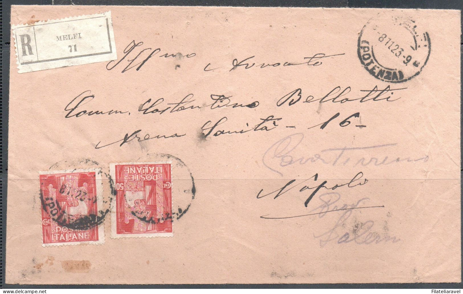 Regno - Storia Postale - Lotticino Di 5 Lettere E 7 Frontespizi - Marcophilie