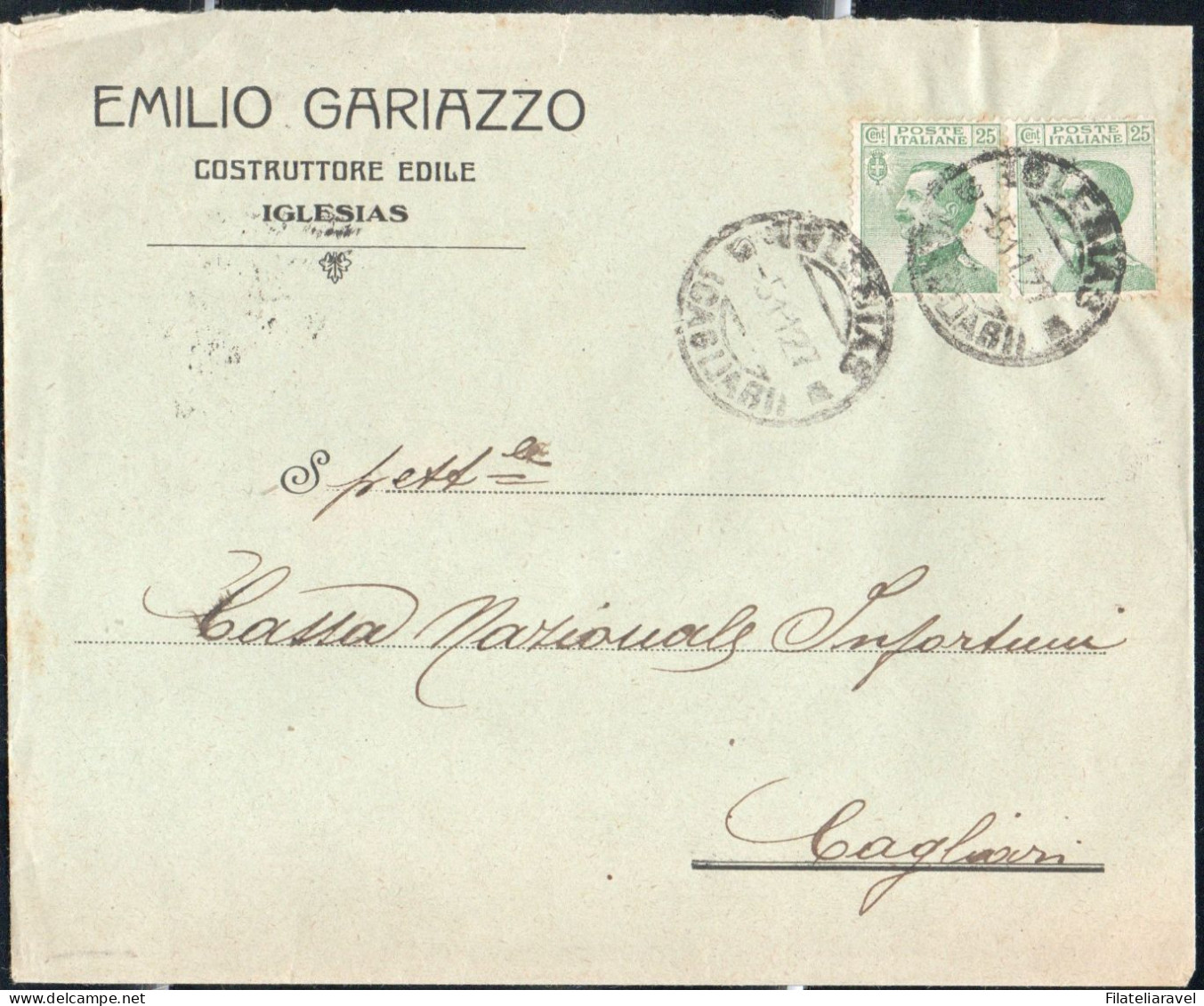 Regno - Storia Postale - Lotticino di 5 lettere e 7 frontespizi