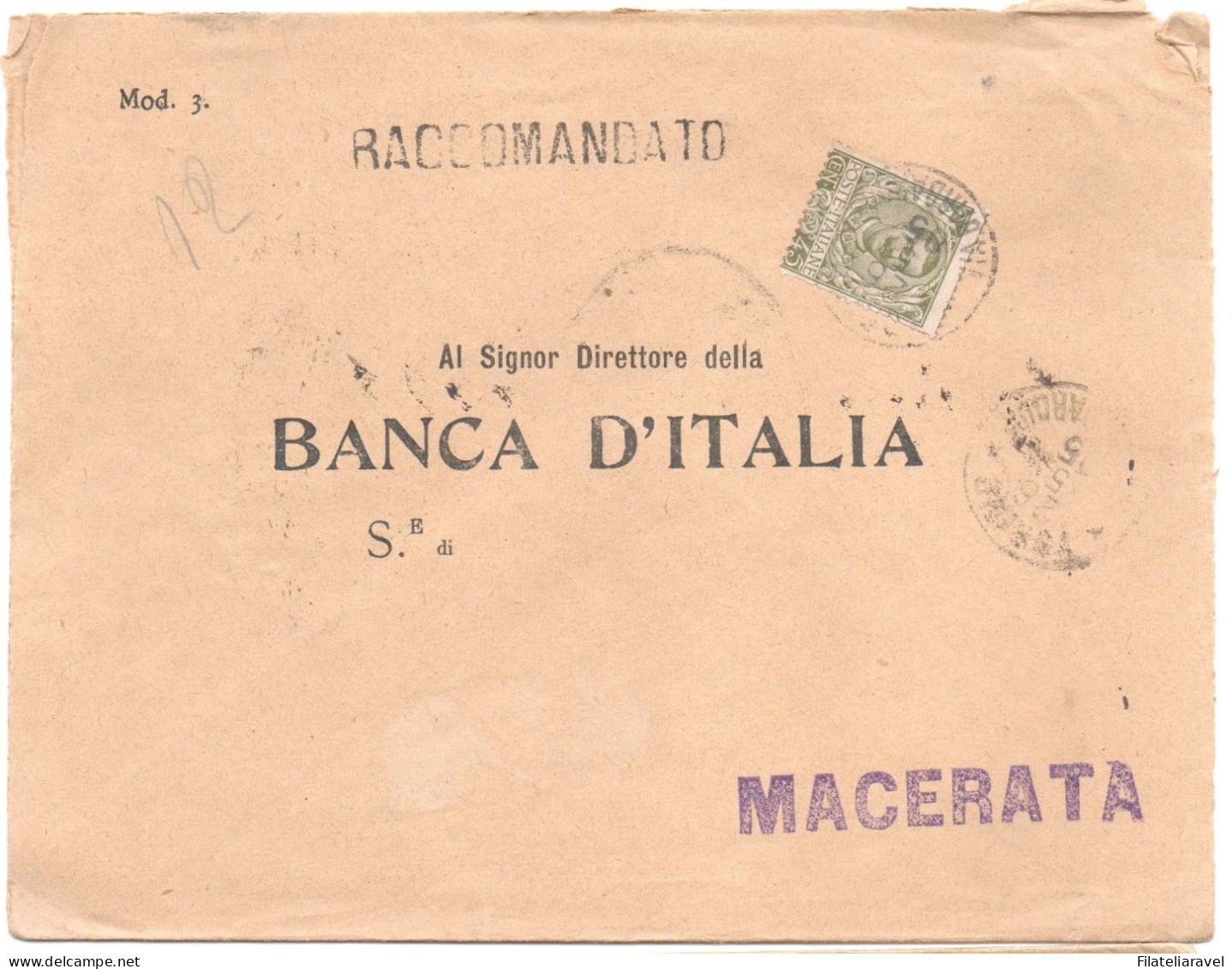 Regno - Storia Postale - Lotticino di 5 lettere e 7 frontespizi