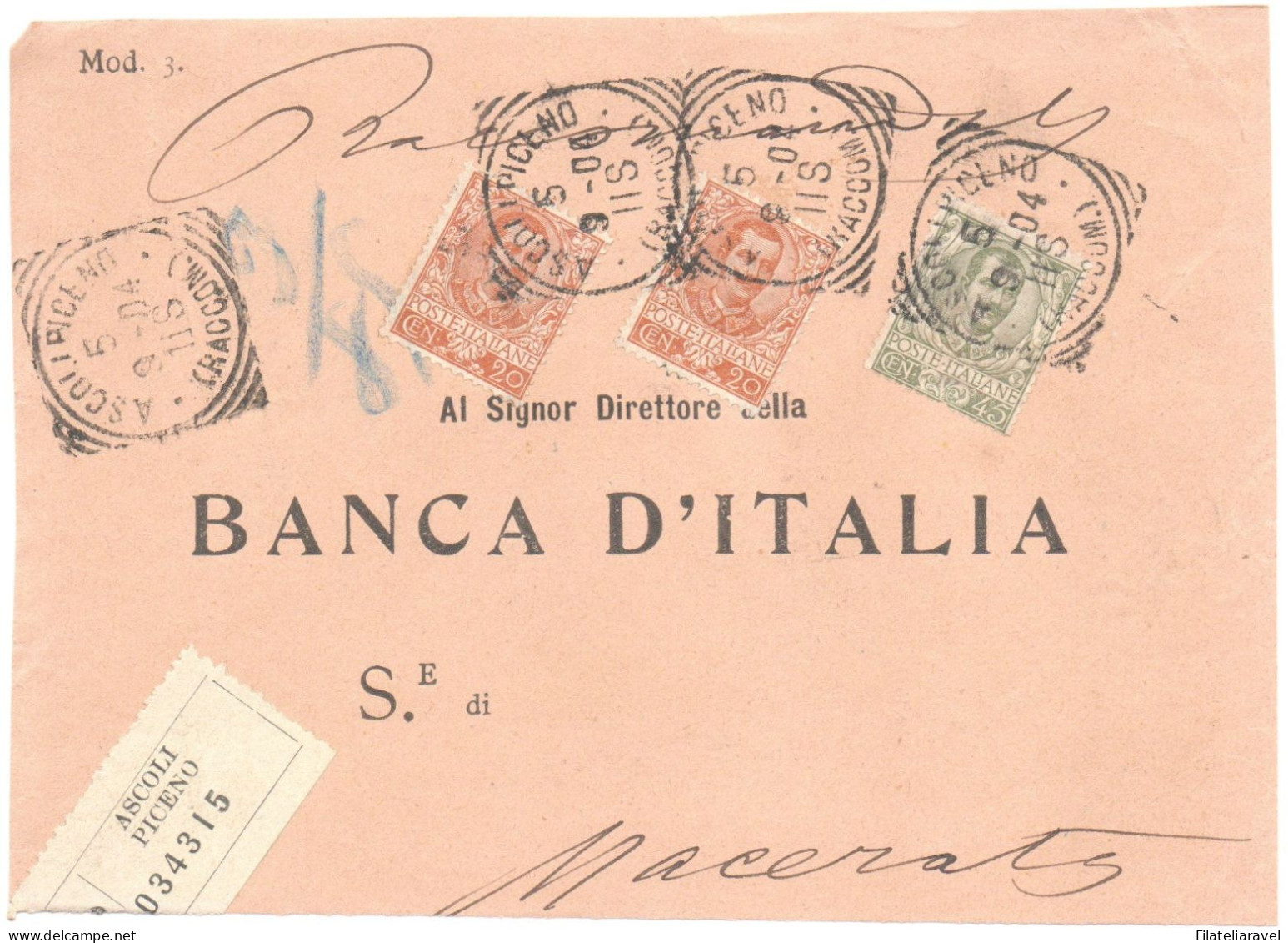 Regno - Storia Postale - Lotticino di 5 lettere e 7 frontespizi