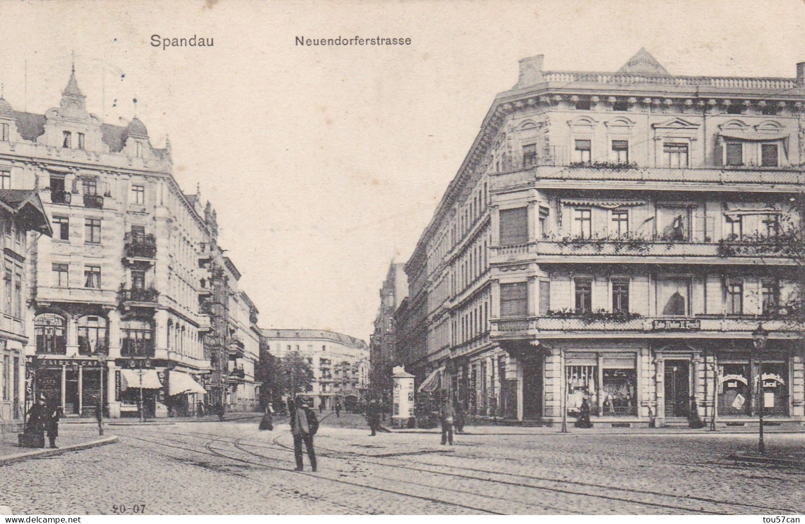 SPANDAU   -  BERLIN  -  DEUTSCHLAND -  BELEBTE  ANSICHTKARTE  1912  -  NEUENDORFERSTRASSE. - Spandau