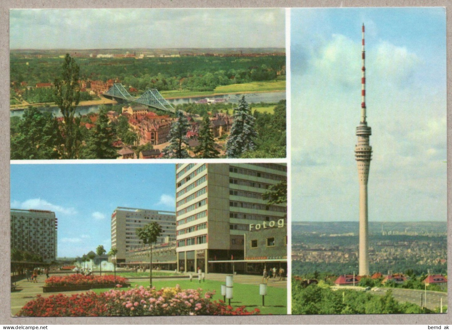 004# BRD - 10  Color - AK:  Dresden - Pillnitz, Brühlsche Terasse, Rathaus, Gewandhaus .. (alle im Bild)