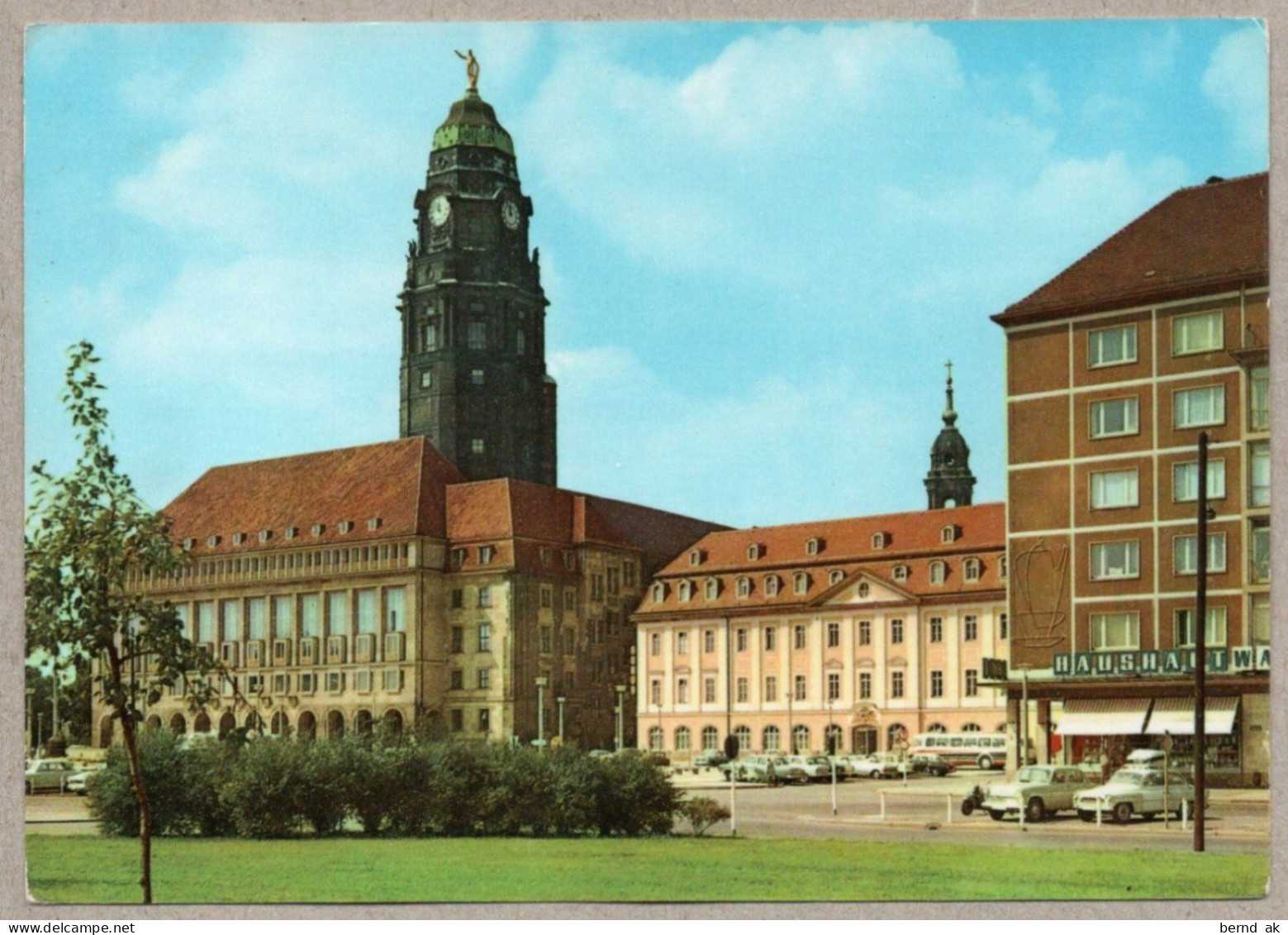 004# BRD - 10  Color - AK:  Dresden - Pillnitz, Brühlsche Terasse, Rathaus, Gewandhaus .. (alle im Bild)
