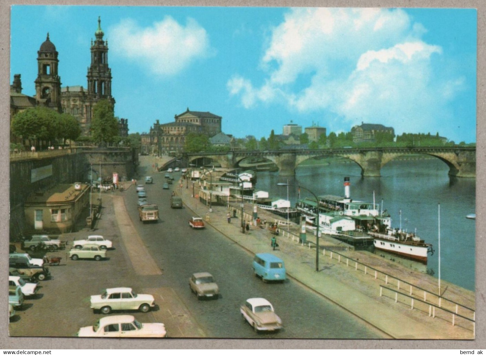 004# BRD - 10  Color - AK:  Dresden - Pillnitz, Brühlsche Terasse, Rathaus, Gewandhaus .. (alle im Bild)